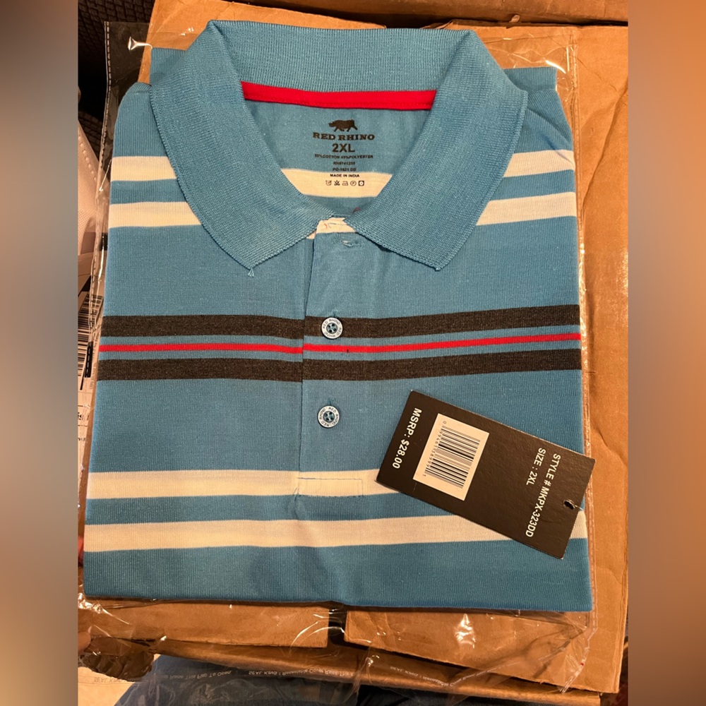NWT 2XL men short sleeve polo style shirt